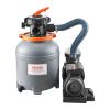 Sand Filter Pump for Above Ground Pool, 12 in, 2650 GPH, 1/3 HP Swimming Pool Sand Filter Pump System
