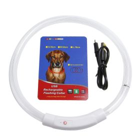 USB Rechargeable LED Dog Collar Multi-Color Lighting Dog Safety Collar Cuttable Length Glow Dog Collar For Small Medium Large Dog Night Walking