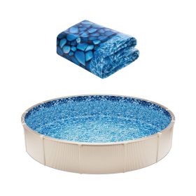 18-ft Round Above Ground Pool Liner, Unibead Pool Liners, Standard Gauge, 52inch Wall Height, Designed for Steel Sided Above-Ground Swimming Pool
