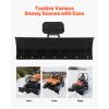 Snow Plow Kit, 48in Universal Snow Plow Attachment, Height & Left-Right Adjustable, Quick To Detach, Steel ATV Scrape Blade, 3 Mount Options