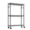 3 Tier Heavy Duty Rolling Garment Rack Wire Clothes Rack for Hanging Clothes