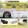 Trench Drain System, Channel Drain with Metal Grate, 5.7x3.1-Inch HDPE Drainage Trench, Black Plastic Garage Floor Drain, 5x39 Trench Drain Grate