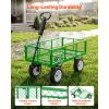 Garden Cart, 900 LBS, Heavy Duty Steel Yard and Garden Utility Wagon with 10-Inch Tires, Outdoor Gardening Stool with Adjustable Handle