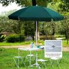 6FT Portable Picnic Outdoor Canopy Sunshade Beach Umbrella with Tilt Function