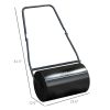 38L Heavy Duty Push/Tow Poly Lawn Roller, U-handle Garden Roller Filled with Water or Sand