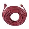 100FT 14AWG 3 Prong Red Extension Cord for Indoor and Outdoor Use, 13 Amps