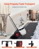 Propane Tank Top Heater with Portable Trolley, 15000 BTU Rapid Heating 180-Degree Infrared Radiant Tank Top Gas Heater for 20-40lb Propane Tanks