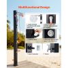 10.6 Gal Solar Heated Shower, 6.7ft Showerhead Height Outdoor Shower, with Handheld & Foot Faucet, Hot & Cold Water Adjustment