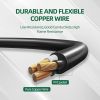 Outdoor Extension Cord with 1 to 3 Splitter Outlets, 25FT Waterproof Cord with Safety Cover, 3 Electrical Outlets for Christmas Decorations, 16 AWG