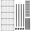 5-Tier Wire Storage Shelves, 30" D x 14" W x 63" H,1250 lb Load Capacity, Blac
