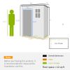 Resin Garden Shed, 5'x3' Outdoor Storage Shed with Lock, Window, Vent, Utility Tool Shed for Backyard, Patio, Gray