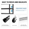 3 Tier Heavy Duty Rolling Garment Rack Wire Clothes Rack for Hanging Clothes