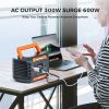 300W Power Station &100W Foldable Solar Panel, Li-Ion Battery Bank With AC/USB/DC Outputs