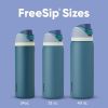 FreeSip Insulated Stainless Steel Water Bottle with Straw, BPA-Free Sports Water Bottle, Great for Travel, 24 Oz, Denim