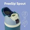 FreeSip Insulated Stainless Steel Water Bottle with Straw, BPA-Free Sports Water Bottle, Great for Travel, 24 Oz, Denim