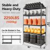 5-Tier Storage Shelf,72''H Heavy Duty Adjustable Garage Shelving Unit for Garage,Warehouse,2250 lb Load,36''W x 18''D x 72''H,Black