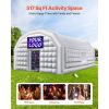 Inflatable Nightclub, 26.2 x 19.7 x 13.1 ft Inflatable Party Tent with 1100W Blower & Sandbag, Blow up Night Club with 2 Windows