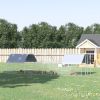 Large Chicken Coop Metal Chicken Run with Waterproof and Anti-UV Cover, Flat Shaped Walk-in Fence Cage Hen House for Outdoor and Yard Farm Use