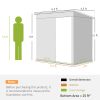 6' x 4' Outdoor Garden Shed, Metal Storage Shed with Lockable Door and Gloves for Backyard Garden Patio, Light Gray