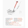 Snow Shovel for Driveway, 14 in Wide Aluminum Alloy Snow Shovel with D-shaped Handles, Large Capacity Snowplow Shovels