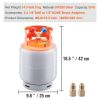 Refrigerant Recovery Tank, 30 LBS Capacity, 400 psi Portable Cylinder Tank with Y-Valve for Liquid/Vapor
