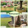 7.8inch*40inch A natural simple bamboo fence with a flat base and low profile.