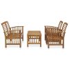 Garden Lounge Set Natural Wood Solid Acacia wood Standard Durable