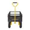 900 Lbs Heavy Duty Steel Garden Cart, Garden Wagon Cart on Wheels