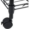 5-Tier Wire Storage Shelves, 30" D x 14" W x 63" H,1250 lb Load Capacity, Blac
