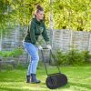 38L Heavy Duty Push/Tow Poly Lawn Roller, U-handle Garden Roller Filled with Water or Sand