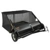 Tow Behind Lawn Sweeper, 44 in Pull Behind Lawn Sweeper, 25 cu. ft Large Capacity Leaf & Grass Collector