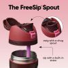 FreeSip Insulated Stainless Steel Water Bottle with Straw, BPA-Free Sports Water Bottle, Great for Travel