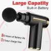 Massage Gun Deep Tissue for Pain Relief with 4 Massage Heads & 6 Speeds, Electric Mini Handheld Body Massager for Any Pain Relief