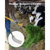Garden Fork, 5-Tine Gardening Pitchfork with Fiberglass Handle, 57 in Heavy Duty Digging Fork with Y Grip