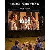 Projector Screen with Stand, 100 Inch 160° Wide Angle Indoor Outdoor Projection Screen