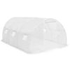 Greenhouse White PE mesh fabric, galvanized steel 145.3ft²
