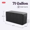 Marvel 71 Gallon Durable Resin Outdoor Deck Box Storage Organization, Graphite