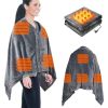USB Heated Blanket Electric Heated Blanket Heated Poncho Shawl Wrap Throw with Zipper Washable for Home Office 59*31in