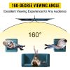 Tripod Projector Screen with Stand 90 inch 16:9 4K HD Projection Screen Stand Wrinkle-Free Height Adjustable Portable Screen for Projector Indoor & Ou