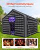 Inflatable Nightclub, 17.7 x 16.4 x 13.9 Ft, Blow up Party Tent with Disco Lights & 680W Blower, Large Inflatable Night Club Tent for Adults