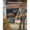 Garden Fork, 5-Tine Gardening Pitchfork with Fiberglass Handle, 57 in Heavy Duty Digging Fork with Y Grip