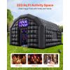 Inflatable Nightclub, 19.7 x 16.4 x 12 ft Inflatable Party Tent with 680W Blower & Sandbag, Ventilated Blow up Night Club with 2 Windows