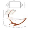 Arc Hammock 2-Person Outdoor with Canopy Stand, Extra Wide Backyard Swing Chair, Relaxing