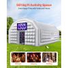 Inflatable Nightclub, 29.5 x 19.7 x 13.1 ft Inflatable Party Tent with 1100W Blower & Sandbag, Blow up Night Club with 2 Windows