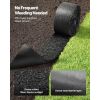 Rubber Mulch Mat Roll, 4 Rolls 120 x 4.5 in, Recycled Rubber Permanent Mulch Edging Border, Natural-Looking Flower Barrier with Stakes