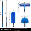 20 Feet High Reach Duster Kit with 5-12 Ft Extension Pole, Cobweb Duster with Telescoping Pole