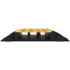 Rubber Cable Guard, 3-Channel, 2 x 2.3 in - Durable Cord Protection Ramp for Driveways, 6600 lbs Capacity