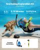 Mini Scuba Tank with Sub-Mask, 0.5L Portable Small Diving Tank for Underwater Breathing, Reusable Lung Diving Cylinder up to 10 Minutes Dive Time