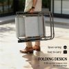 Leisure chair, 2-piece folding, outdoor chair, courtyard chair, light gray