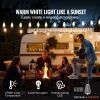 LED Outdoor String Lights, 200FT, 2700K Dimmable Outside Patio Lights with 100 ST38 Shatterproof Bulbs E12 Socket Base